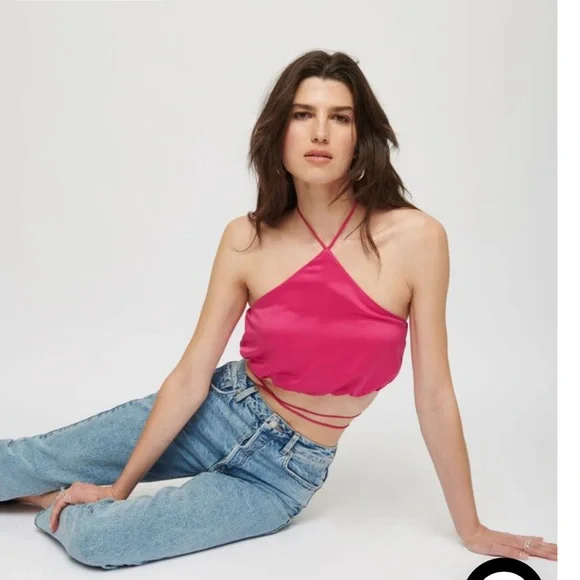 2 for 30)Pink satin cami in size extra small - Picture 1 of 8